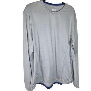 Fila Long Sleeve light gray running athletic top mens size XL